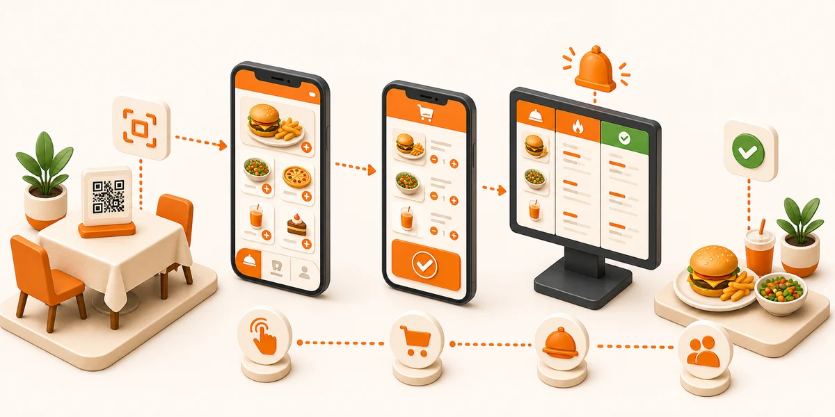 zrzut ekranu funkcji System zamówień z kodem QR