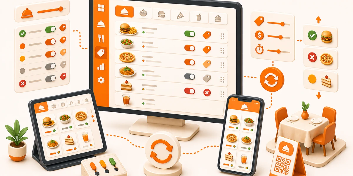zrzut ekranu funkcji Kontrola menu w czasie rzeczywistym